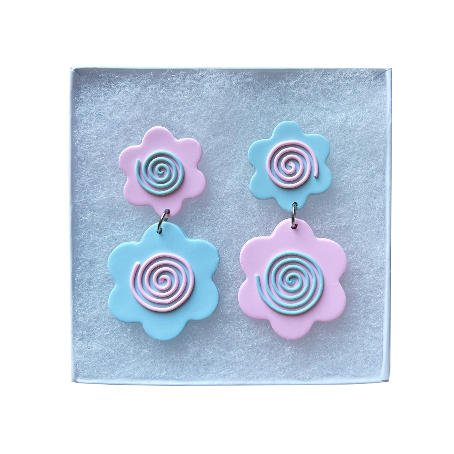 Pink & Blue Dizzy Flowers